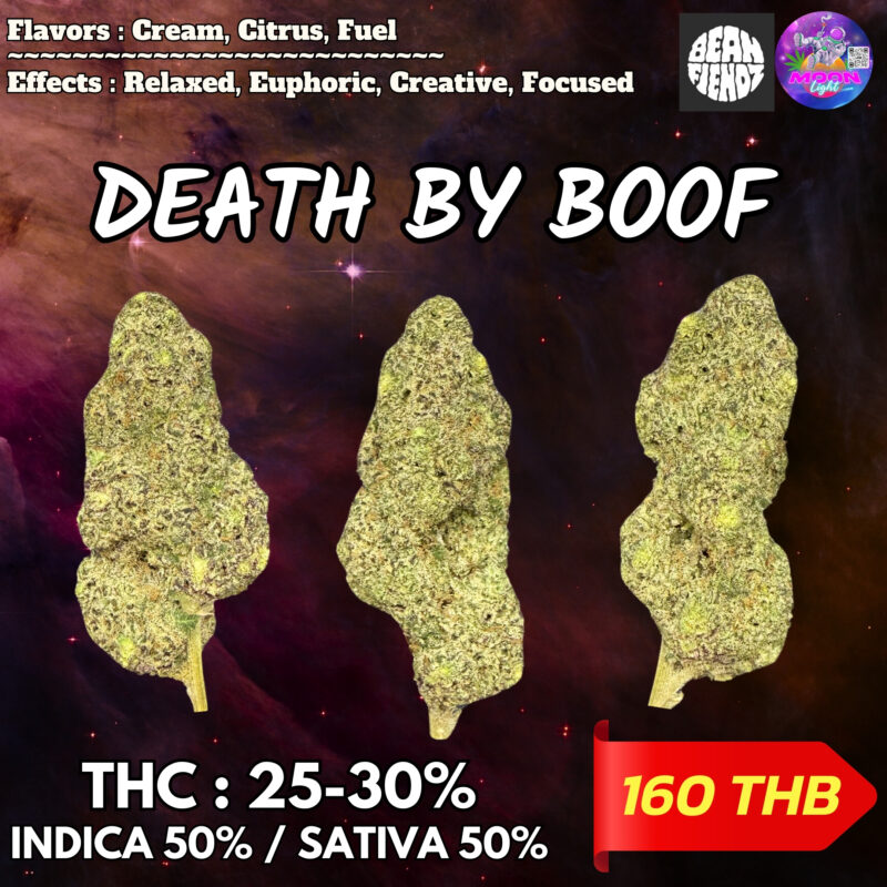 Death By Boof By. Beanfiendz THC 25-30% 🌕 (Sold Out) 🚫 สินค้าที่ขายหมดแล้ว