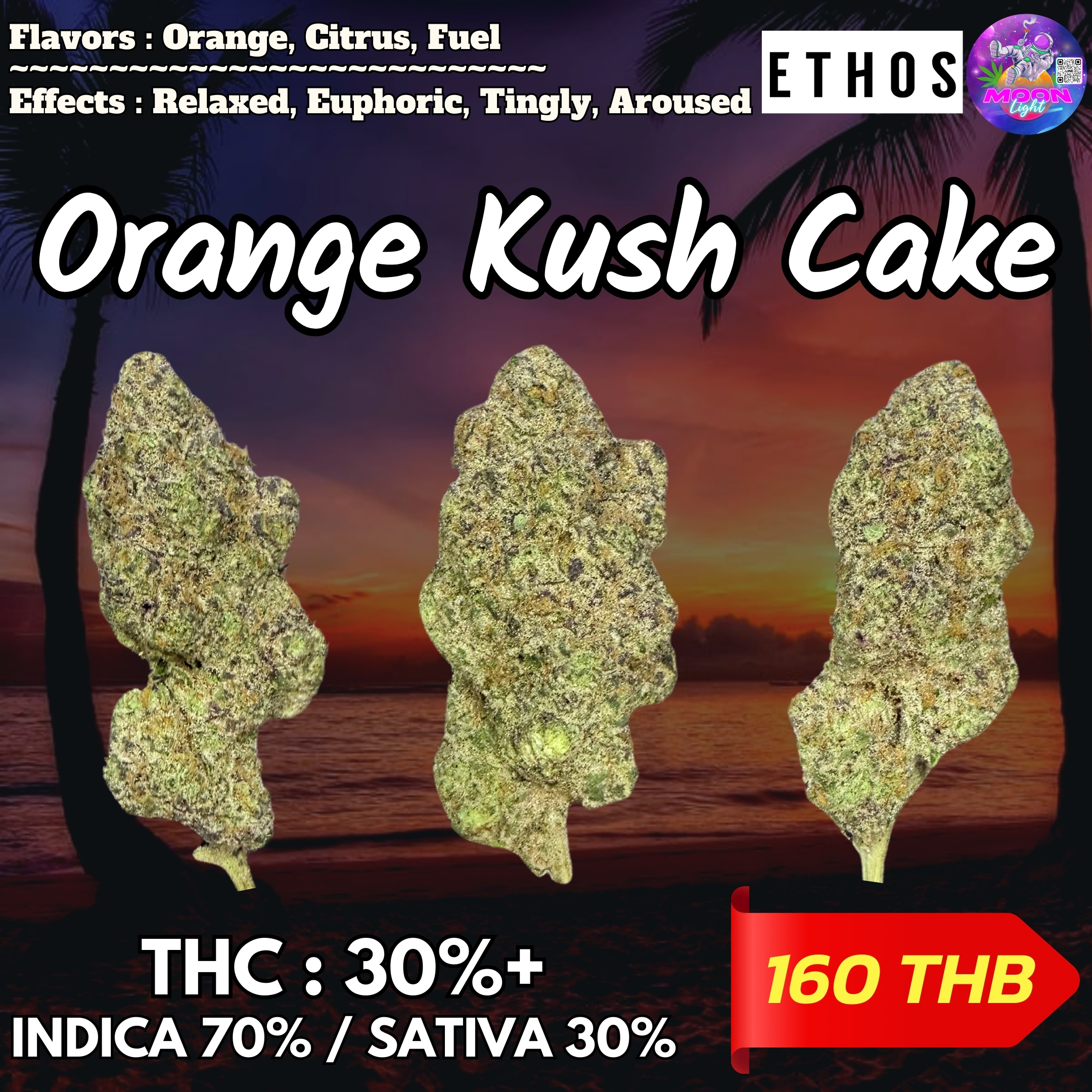 Orange Kush Cake By. ETHOS Genetics THC 30%+ 🌕 (Sold Out) 🚫 สินค้าที่ขายหมดแล้ว