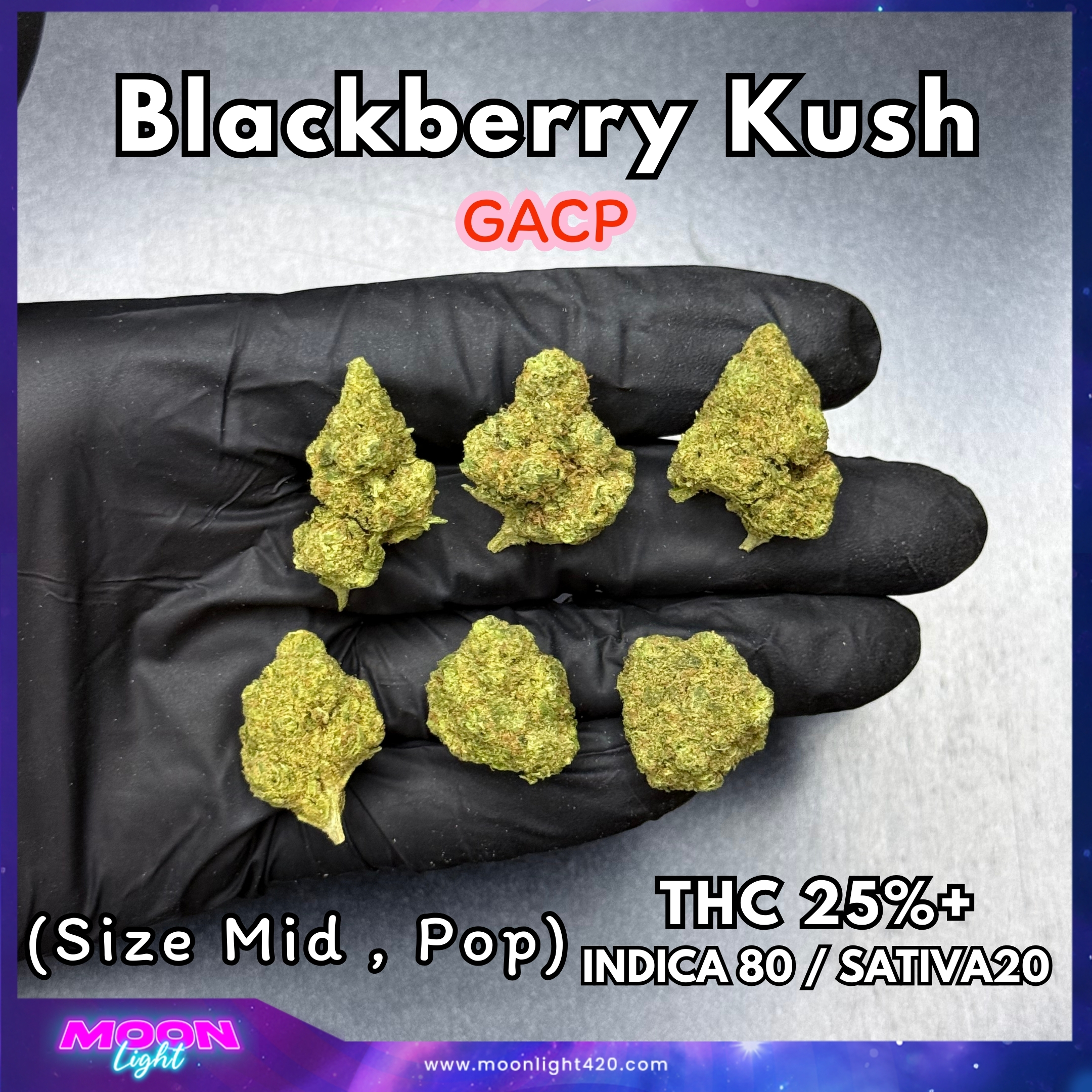 Blackberry Kush THC 25%+