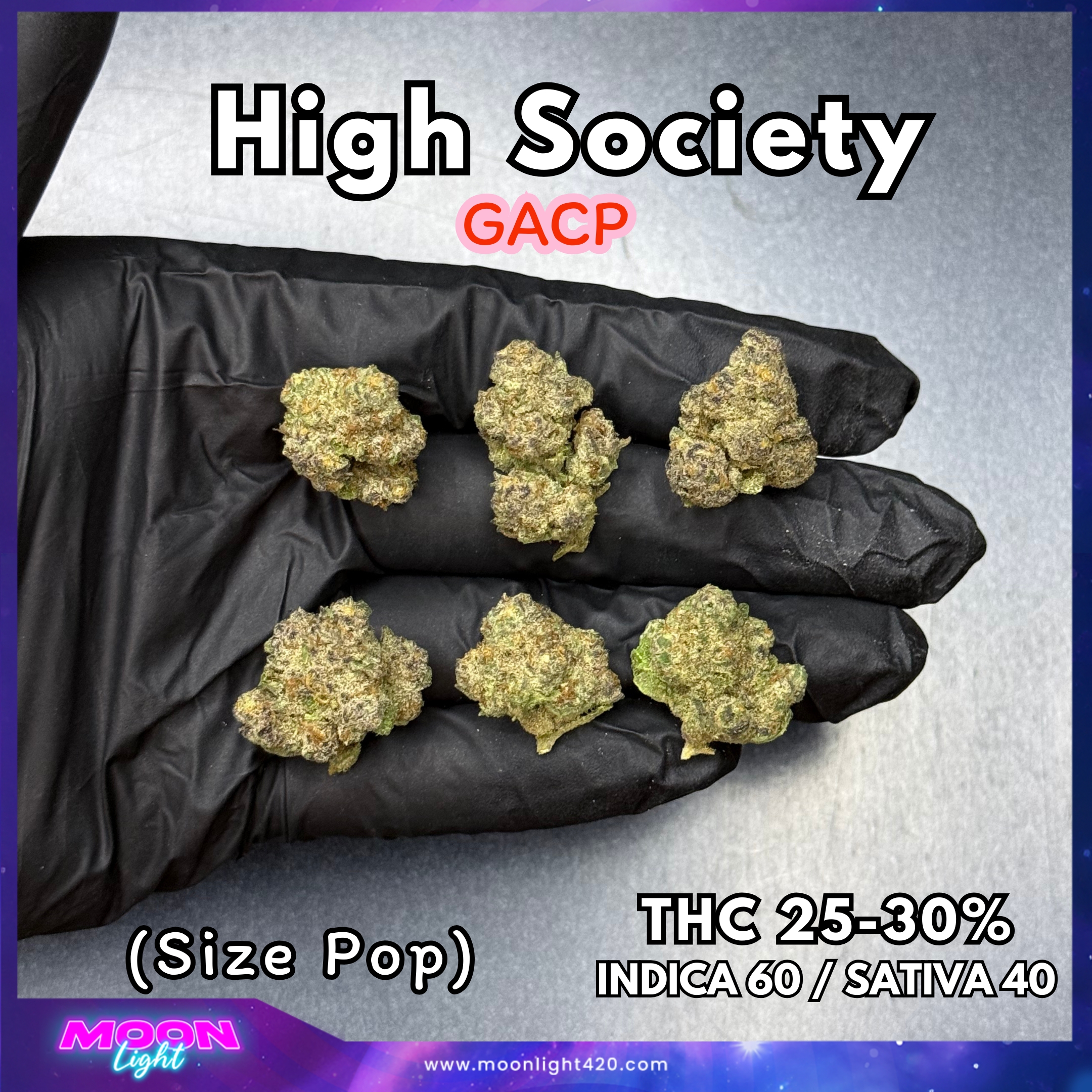 High Society  By. Compound Genetics THC 25-30%