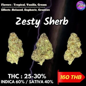 Zesty Sherb By. Symbiotic Genetics THC 25-30%