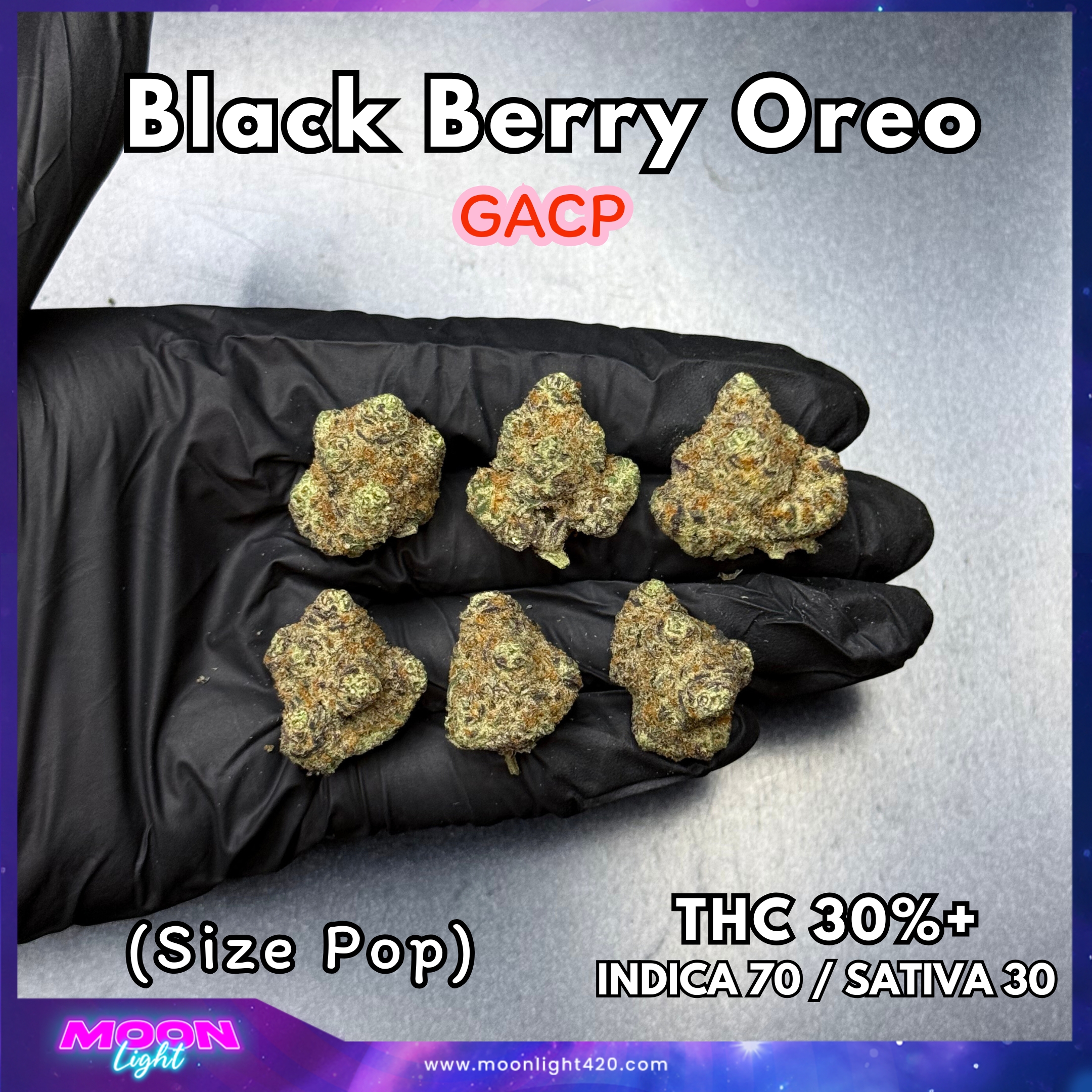 Black Berry Oreo Big Stuff S1 By. Copycat Genetix THC 30%+
