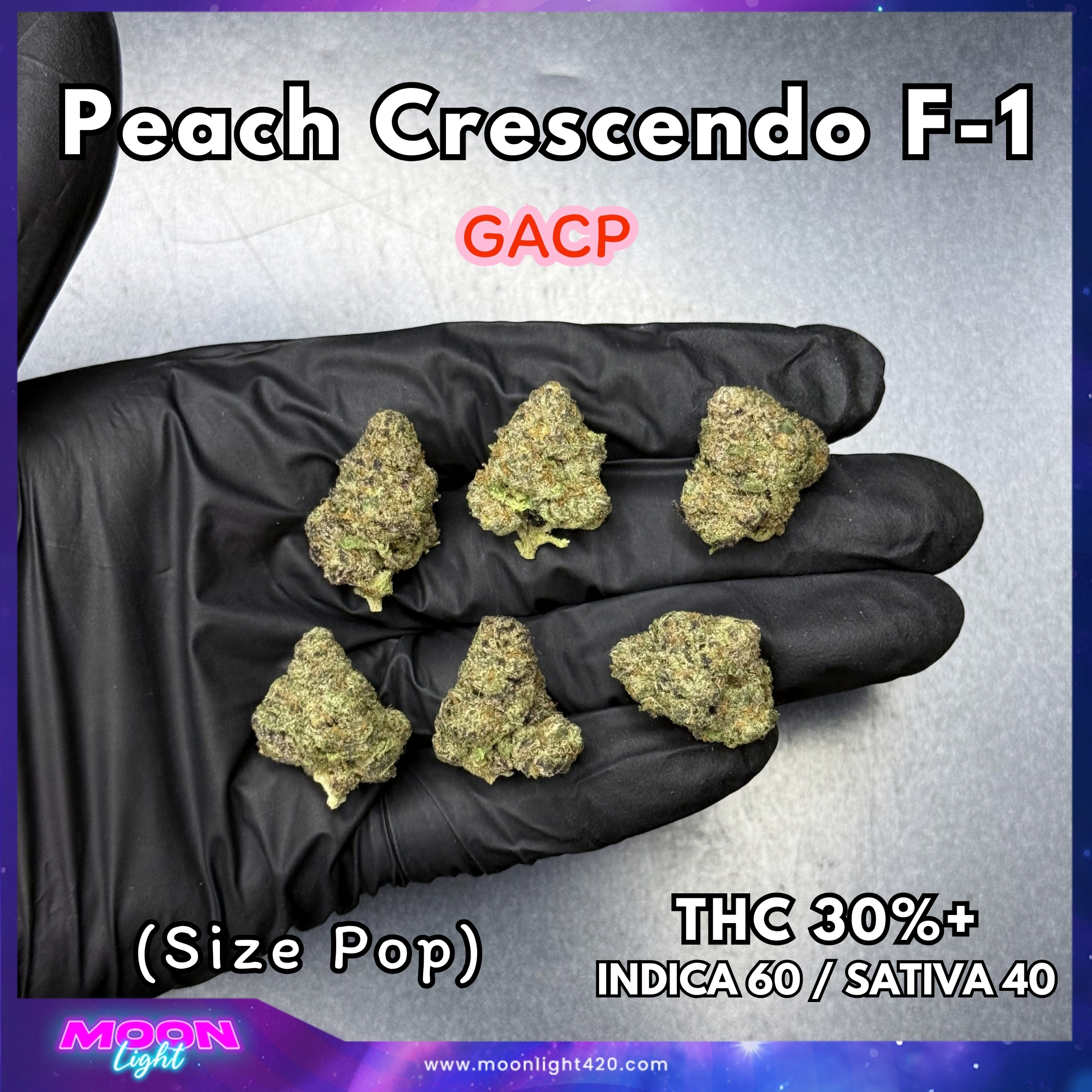 Peach Crescendo F-1 By. Ethos Genetics THC 30%+