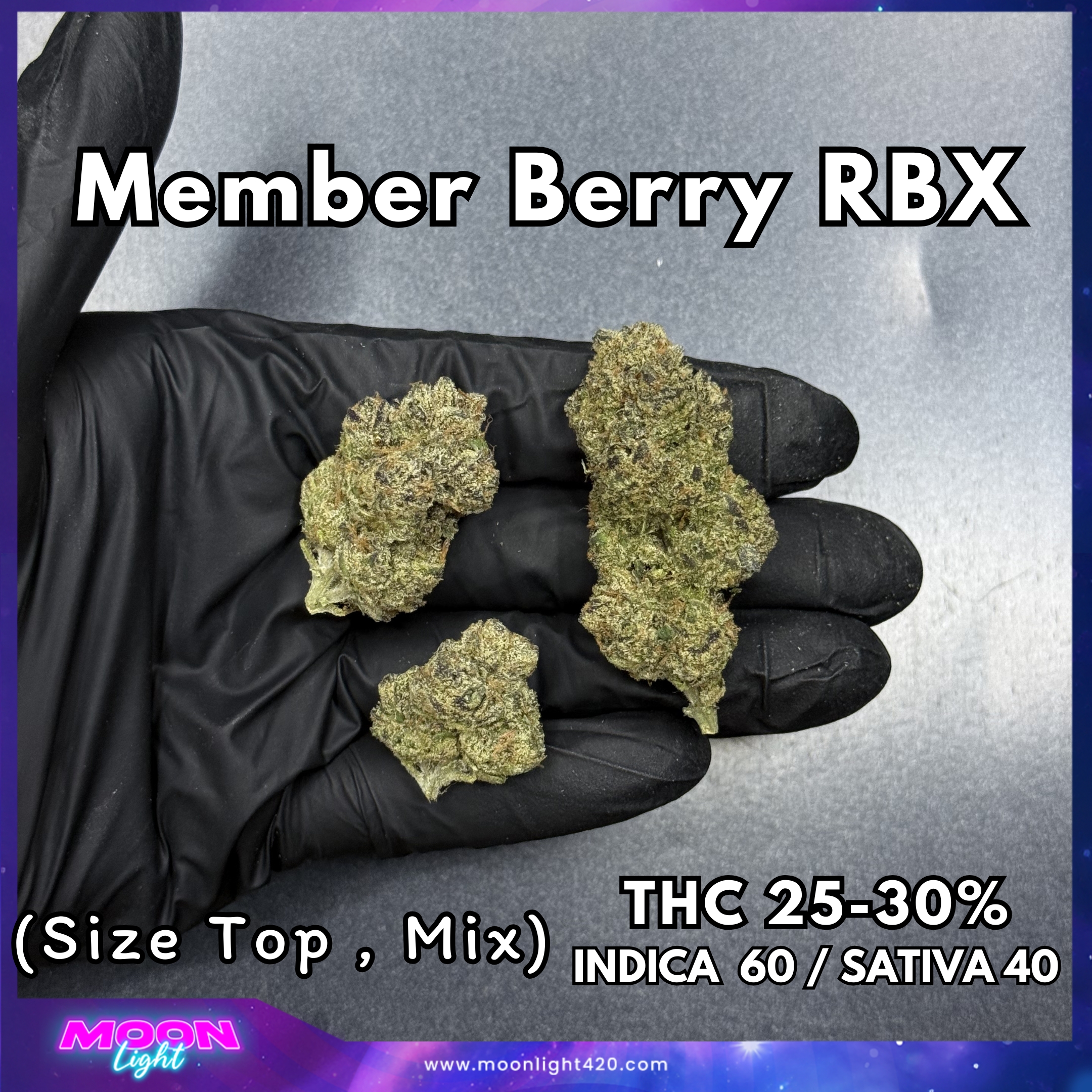 Member Berry RBX By. Ethos Genetics THC 25-30%